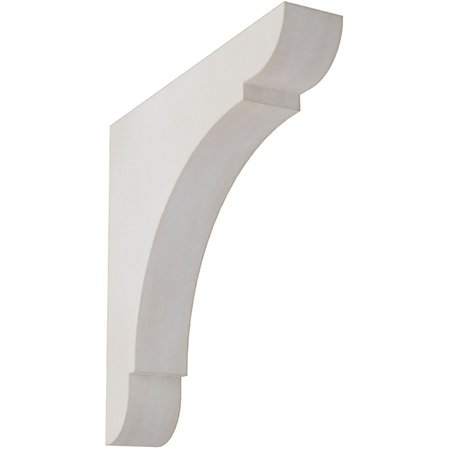 EKENA MILLWORK 1 3/4"W x 10"D x 10"H Large Olympic Wood Vintage Decor Bracket, Chalk Dust White BKTWD01X10X10OLWH